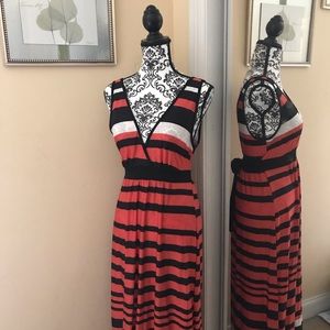 Stripe Summer Maxi Dress👗